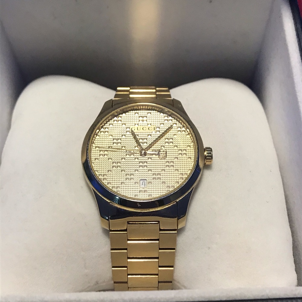 Luxury Gucci Swiss made Gold Time date watch